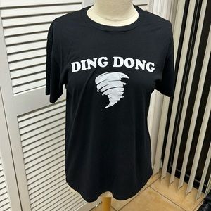 Next Level Apparel Ding Dong the B#tch is Gone Black Tee Size M